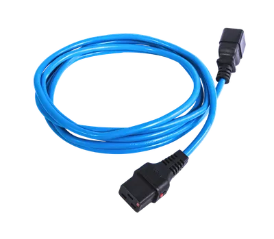 Кабель питания для серверов ЦМО REM с фиксатором IEC 60320 C19/IEC 60320 C20, 16 А / 250 В (3 * 1,5), длина 1,8 м, синий R-16-Cord-C19-C20-1.8-Blue
