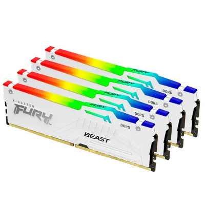Оперативная память Kingston Fury Beast KF552C40BWAK4-64 DDR5 - 4x 16ГБ  5200МГц,  DIMM,  White, Ret