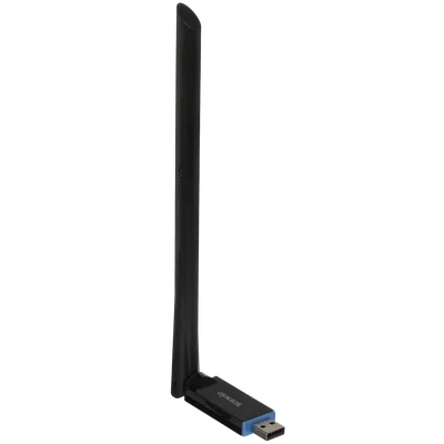 Адаптер беспроводной связи (Wi-Fi) Tenda U10 Двухдиапазонный Wi-Fi адаптер 2,4/5 ГГц, до 633 Мбит/с, передатчик 20 dBm, подключение USB, 1х6dBi внешняя антенна