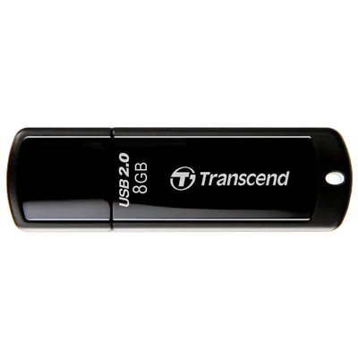 USB накопитель Transcend - Jetflash 350, USB Type A (USB 2.0), 8 ГБ, цвет чёрный, TS8GJF350