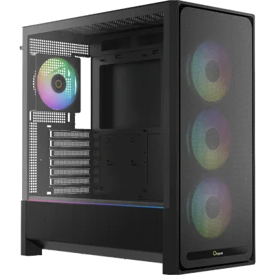 Корпус для ПК Ocypus - Delta C70 BK ARGB, mITX, mATX, ATX, E-ATX, 1х2.5", 2х3.5", 2xUSB3.0, Midi Tower, без БП, цвет чёрный, Delta-C70-BKG400XX-GL