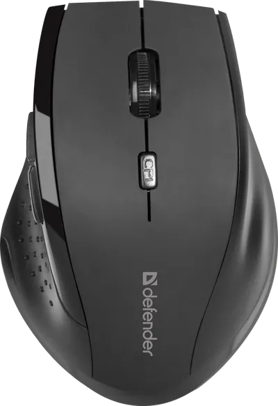 52365 - Мышь беспроводная Defender Accura MM-365 черный,6 кнопок,800-1200 dpi, 3 режима разрешения мыши 800/1200/1600 dpi. 2 дополнительные боковые кнопки. Эргономичная форма. Сверхпрочное прорезиненное покрытие...