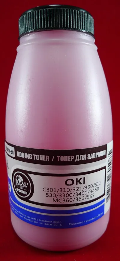 Тонер Black&White OPR-801M-50, Magenta, для OKI, 50г