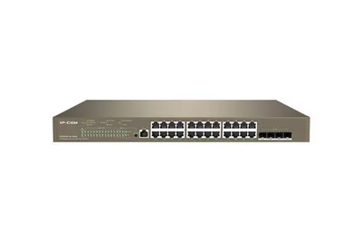 G5328XP-24-410W IP-COM G5328XP-24-410W Коммутатор управляемый PoE L3, 26 портов, 24x1 Гбит/с,  SFP+ 4x10 Гбит/с