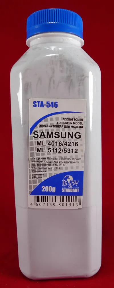 Тонер Black&White STA-546, для Samsung SCX 4016/4216/4321/4521/5112/5312, 200 г