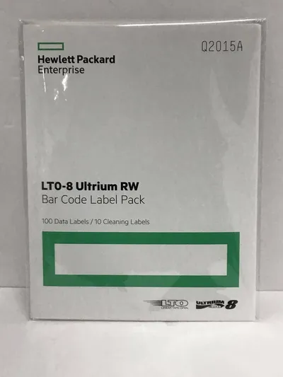 Наклейки на картриджи данных Hewlett-Packard Ultrium LTO8 30TB bar code label pack (100 data + 10 cleaning)
