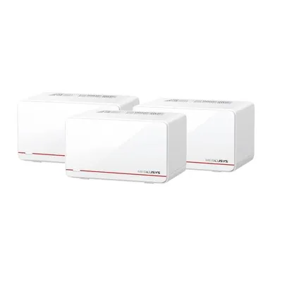 Система Mesh Mercusys Halo H37BE(3-pack), BE6500 Wi-Fi 7 2.4/5ГГц, 3 WAN/LAN, белый, 3 шт. в комплекте
