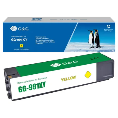 Картридж G&G GG-991XY, желтый, 16000стр, для HP PageWide
