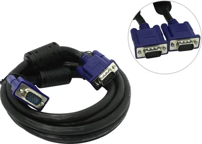 Кабель монитор-SVGA card (15M-15M) 3м 2 фильтра Aopen/Qust <ACG341AD-3M>