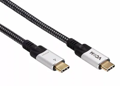 Кабель USB4 TCM--TCM, 5K@60Hz, 40GBps, PD 240W, 5A, VCOM, 1.2м
