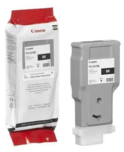 Картридж Canon PFI-207BK, черный, 300 мл