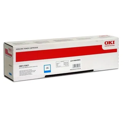 Тонер-картридж OKI 44643003, C801/821, голубой, 7300 стр