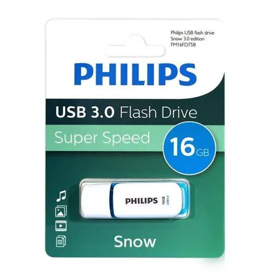 Флеш накопитель 16Gb USB 3.0 PHILIPS Snow Edition 3.0, белый (FM16FD75B/97)