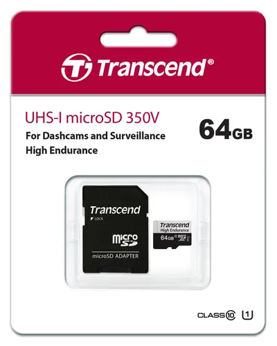Карта памяти Transcend TS64GUSD350V, 64 ГБ, microSDXC, UHS-I U1