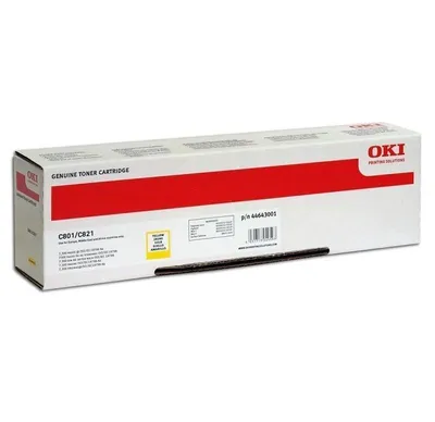 Тонер-картридж OKI 44643001, C801/821, yellow, 7.3K
