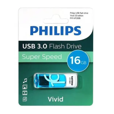Флеш накопитель 16Gb USB 3.0 PHILIPS Vivid Edition 3.0, белый (FM16FD00B/97)