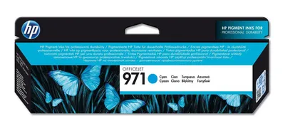 CN622AE - Cyan Ink Cartridge №971 for OfficeJet Pro X476dw/X576dw/ X451dw, up to 2500 pages.