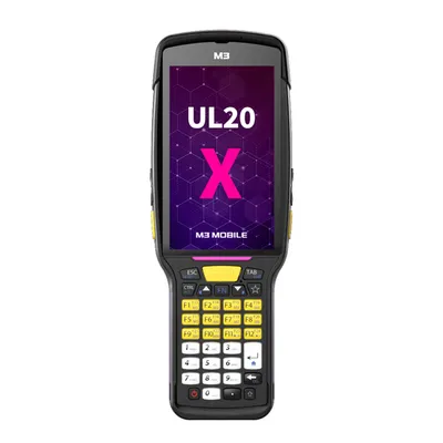 Терминал сбора данных M3 Mobile UL20X LTE, Android 9.0, GMS, FHD, 802.11 a/b/g/n/ac, SE4750, Rear Camera, BT, GPS, NFC(HF), 4G/64G, 35K, St Bat 6700 mAh, incl Bullet Proof Film, Hand Strap. Req CRDPWSP