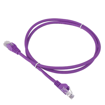 Патч-корд LANMASTER LAN-PC45/U6-0.5-VI, UTP кат.6, 0.5 м, LSZH, фиолетовый