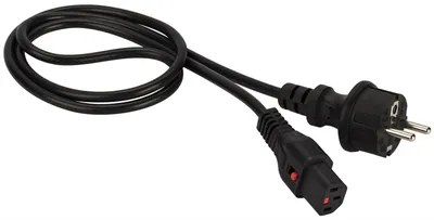 Кабель питания системного блока Lanmaster LAN-PP13L/SH-5.0-BK (Schuko с блокировкой - C13, 3х0.75мм?, 250В, 10A, черный, 5м)