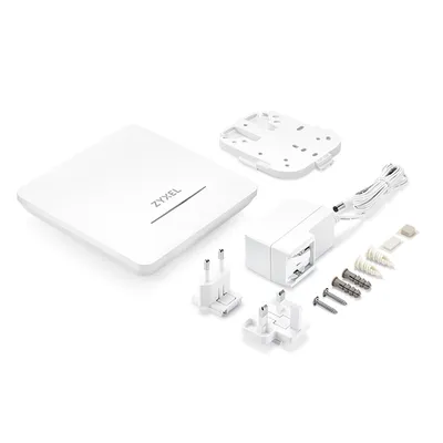 Беспроводная точка доступа Zyxel NebulaFlex NWA90BE, Wi-Fi 7 (BE5100), MU-MIMO 2x2+2x2, 1xLAN 2.5GE, БП в комплекте