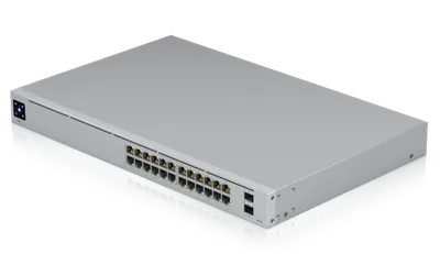 Коммутатор Настраиваемый (Smart) UBIQUITI - Switch Pro 24, Layer 2, 24-1GbE, 2-SFP+, в стойку, серый, USW-PRO-24