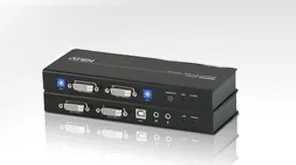 KVM-удлинитель ATEN CE604-AT-G, DVI Dual View, USB, Cat5, 60 м