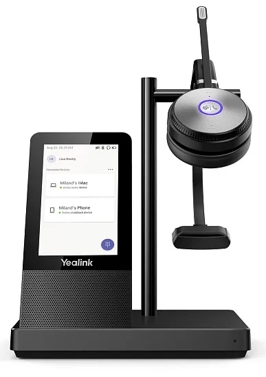 YEALINK WH66 Mono Teams Моно, Беспроводная, HD звук, 160м DECT, Шумоподав, Дисплей 4'', USB-хаб, Bluetooth, шт
