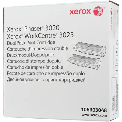 Тонер-картридж Xerox 106R03048, чёрный, 3000 стр.