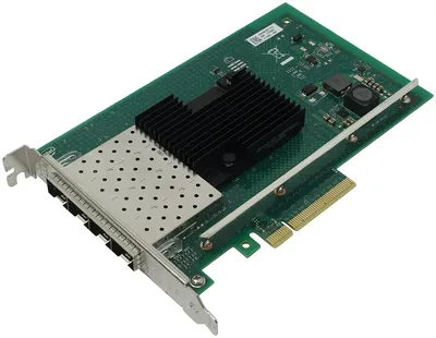 Сетевой адаптер Intel Intel® Ethernet Converged Network Adapter X710-DA4 4x SFP+ port 10GbE/1GbE, PCI-E v3 x4, VMDq. PCI-SIG* SR-IOV, w/o RDMA, Low Profile (081399) {5}