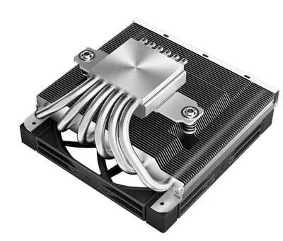 Кулер для процессора DEEPCOOL AN600 LGA1700/1200/115X/AM5/AM4 низкопрофильный 67mm (18шт/кор, TDP 180W, PWM,  White LED Fan 120mm, 6 тепл. трубок, Copper Base, черный) RET (R-AN600-BKNNMN-G)