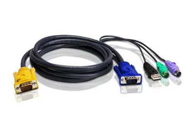 Кабель ATEN 2L-5302UP, KVM USB-PS/2 Hybrid, 1.8 м