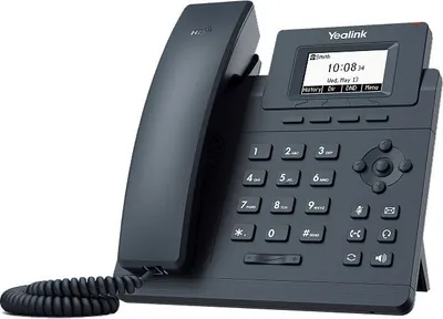 IP Телефон YEALINK SIP-T30P,  1 аккаунт, 2.3" LCD-экран 132х64, PoE, шт. БП в комплекте
