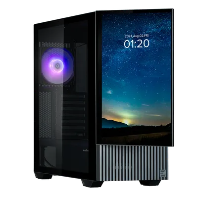 Корпус Zalman Z10 DS Black, ATX, черный, window, 15.6" display