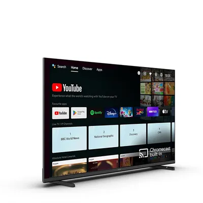 43” 4K Ultra HD LED, 3840x2160p, 350  кд/м²,  16 ГБ, Android TV™ 11 ®,  IPTV with Chromecast, Ext. Lifetime, Google Play