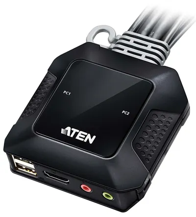 KVM-переключатель Aten CS22H-AT, 1 пользователь, USB+HDMI