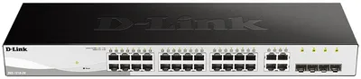 Коммутатор D-Link DGS-1210-28/F3A, L2, 24×1GbE, 4×Combo GbE/SFP, 1U