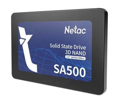 Диск SSD Netac - SA500, для ноутбука, 2.5", 120 ГБ, SATA, 6 Гб/с, speed write-400МБ/с read-500МБ/с, NT01SA500-120-S3X