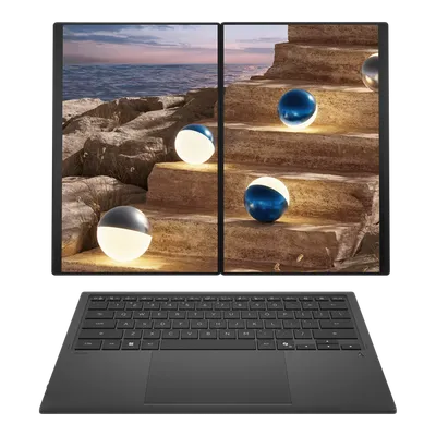 Ноутбук ASUS Zenbook Duo UX8407AA-SN197X Intel Core Ultra X9 388H/LPDDR5X 32GB 2TB/Intel Arc Graphics /14" 3K (2880 x 1800) OLED 16:10 TOUCH,WiFi 7+BT 5.4/ WIN11 PRO/1.65 kg/Moher Gray/Stylus+Sleeve