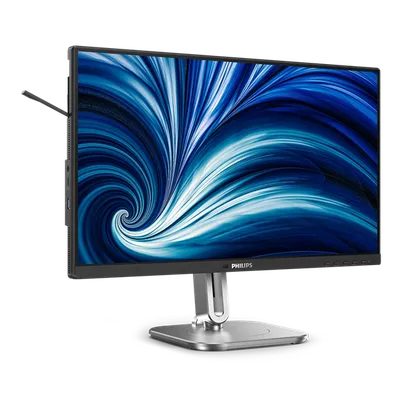 Монитор 23,8" Philips 24B2N4200 1920x1080 WLED 16:9 IPS 300cd, 1500:1, 4ms, 178°/178°, VGA, HDMI, DP, USB Hub: 4хUSB 3.2, USB-C(15W) Speakers, 120Hz, Tilt, Height, Swivel, Pivot, Internal, VESA, Black, 3y