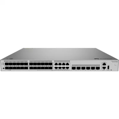 Коммутатор HUAWEI eKit S530-24ST4XE (L3, 24*GE SFP ports, 8 of which are dual-purpose 10/100/1000 or SFP, 4*10GE SFP+ ports, 2*10GE stack ports, with 1*AC power module)