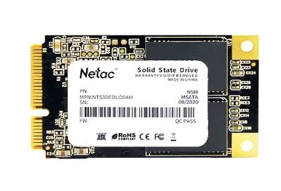 Твердотельный накопитель SSD mSATA 2 Tb Netac N5M Series Read 560Mb/s Write 520Mb/s 3D NAND TLC NT01N5M-002T-M3X