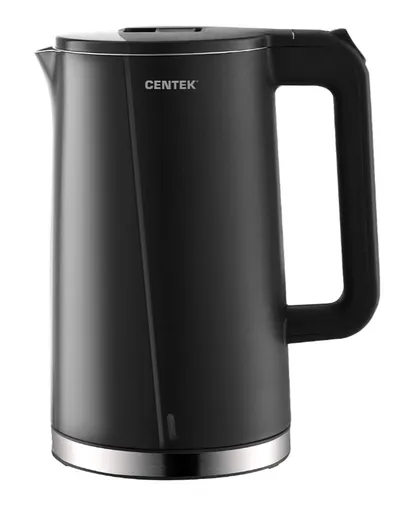 Чайник CENTEK CT-0005 черный, 1.7л, 2200Вт, двойные стенки
