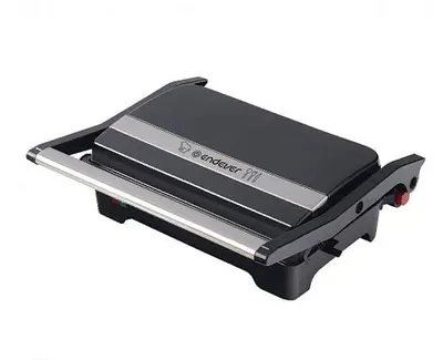Гриль-пресс электрический Endever Grillmaster 119, черный/металлик