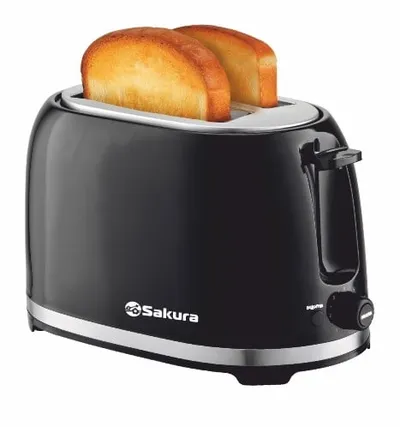 Тостер Sakura SA-7610BK черный, 850 Вт, 2 слота
