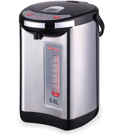 Термопот Sakura SA-315BS, 5,0 л, нерж/черн