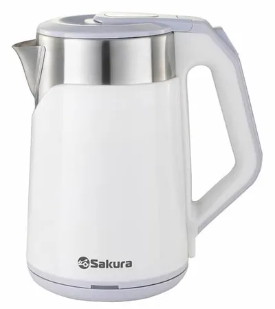 Чайник Sakura SA-2172W, 1.8 л, двухслойный, белый