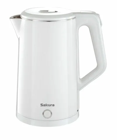 Чайник электрический Sakura SA-2150W 1.8 л, двойной корпус,бел