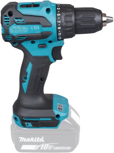 Дрель-шуруповерт Makita DDF490Z, 18 В, 0 Ач, 50 Нм, бесщеточный