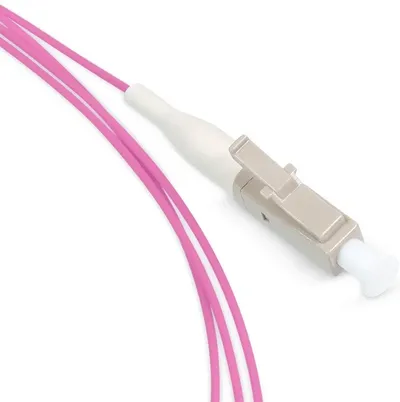 PT-LC-50-OM4 Предоконцованные волокна (pigtail) Cabeus LC/UPC OM4 50/125 15м серый хвостовик цвет: розовый